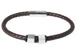 Armband ADELIA´S "Unisex Armband – Lederarmband aus Leder 21,5 cm", braun, Armbänder, Damen, 22cm, Leder, Armband, Ein kleines Geschenk mit großer Wirkung