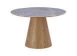 Livetastic , Grau, Eichefarben , Holz, Keramik, Holzwerkstoff , Eiche , furniert , rund , 120x75x120 cm ,