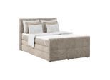Möbelix , Taupe , Holz, Textil, Holzwerkstoff , Kiefer,Kiefer , Uni , H2 , 7-Zonen , 140x200 cm , Reach, Made in EU, FSC MIX , Bettkasten, gepolstertes Kopfteil, Federkernmatratze, Stoffauswahl, Topper durchgehend, in verschiedenen Größen erhältlich, Matratze in verschiedenen Härtegraden erhältlich , Schlafzimmer, Betten, Holzbetten, Holzbetten