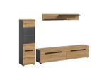 Livetastic , Eiche Artisan , Holzwerkstoff , Holzoptik , 1 Fächer , 221x141x33 cm , FSC MIX , stehend , Wohnzimmer, Wohnwände, Wohnwände