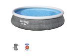 Bestway , Grau, Weiß , Kunststoff , 396x84 cm , Pools & Wasserspaß, Pools, Aufstellpools, Aufblasbare Pools