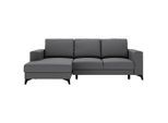 Livetastic , Grau , Textil , Füllung: Schaumstoff , Ottomane links, L-Form , 244x156 cm , Made in EU , Liegefunktion , Wohnzimmer, Sofas & Couches, Wohnlandschaften, Ecksofas