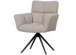 Livetastic , Sandfarben , Metall, Textil , 70x89x61 cm , Esszimmer, Esszimmerstühle, Polsterstühle