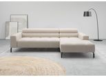 Ecksofa HOME AFFAIRE "Claya, 258 cm breit, L-Form, Kopfteilverstellung", taupe, B:258cm H:71cm T:179cm, 100% Polyester, Sofas, Ecksofa, Moderne Steppung, weicher Polsteraufbau & saugroboterfreundliche Höhe
