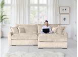 Ecksofa HOME AFFAIRE "Finca XXL L-Form, B: 247 cm", beige, B:247cm T:187cm, 100% Polyester, Sofas, Ecksofa, 4 Zierkissen, Mega-Sofa, in Cord oder Chenille-Struktur, Federkern