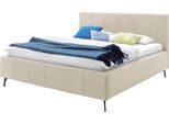 Stauraumbett MEISE.MÖBEL "Lizzano", beige, B:174cm L:217cm, Betten, Stauraumbett, inkl. Lattenrost und Bettkasten