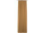 Vorhang ADAM "Uni Collection" Gr. 1, gelb (curry), B:145cm H:145cm, Baumwolle (Bio-Baumwolle), Gardinen, Vorhang, aus 100% Bio-Baumwolle, Vorhang nach Wunschmaß
