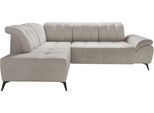 Ecksofa HOME AFFAIRE "Lazio modern und bequem, schmale Armlehnen, tolle Detailverarbeitung", taupe, B:272cm, 100% Polyester, Sofas, Ecksofa