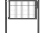 Zauneinzeltür ALBERTS "Flexo Plus", grau (anthrazit), B:125cm H:80cm, Stahl, Tore, Zauneinzeltür, verschiedene Abmessungen