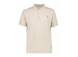 Poloshirt ICEPEAK "Icepeak Polo shirt Marblehead", Herren, Gr. L, beige (puder), Stoff, 100% Polyester, normal, hoch geschlossener Ausschnitt, Shirts