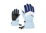 Skihandschuhe ZIENER "LETT AS(R) Junior", Damen, Gr. 3,5, blau (hellblau), Kunstfaser, Handschuhe Skihandschuhe