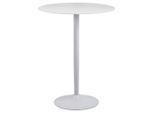 P & B Bartisch , Weiss , Metall, Keramik , rund , rund, Bodenplatte , 80x105x80 cm , FSC MIX , Esszimmer, Esstische, Stehtische