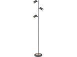 GLOBO LIGHTING Stehlampe "ROBBY", graphit, 3, H: 154cm, 1 Stk., Leuchten, Stehleuchte, GU10 LED, 154 cm hoch, Stehlampe