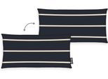 Kissenhülle CAMP DAVID "Sea Stripes", marine, B:40cm H:1cm L:80cm, Renforcé, Obermaterial: 100% Baumwolle, Kissenbezüge, Kissenhülle, gewebtes Label