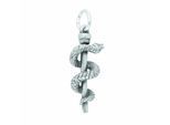 Kettenanhänger ADELIA´S "Anhänger Aesculapstab 925 Silber – Silberanhänger Aesculapstab", silber, Schmuckanhänger, Damen, Silber 925 (Sterlingsilber), Kettenanhänger, Silberanhänger Aesculapstab
