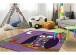 Kinderteppich ARTE ESPINA "Joy 4049", lila (violett), B:130cm H:22mm L:130cm, Obermaterial: 100% Modacryl, Teppiche, Kinderteppich, Sehr strapazierfähig, Fußbodenheizungsgeeignet