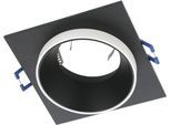EGLO Deckenleuchte "CAROSSO", schwarz, H: 2,5cm, 1 Stk., Leuchten, Deckenleuchte in schwarz und weiß aus Alu - exkl. GU10 - 35W, Deckeneinbaustrahler Einbaustrahler