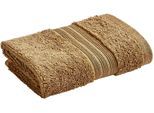 Waschlappen CHRISTY "Organic", braun (caramel), B:30cm L:30cm, Walkfrottier, Waschlappen, Luxus Seiftuch mit 550g/m², 100% Bio-Baumwolle, 30 x 30, 4er Set