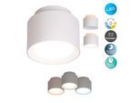 NÄVE LED Deckenleuchte "Trimes", weiß, 1, Ø 11,5cm H: 9,5cm, 1 Stk., Leuchten, rund, dimmbar, CCT per Schiebeschalter, Nachtlicht, Backlight, Memory, LED Deckenleuchte