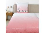 Wendebettwäsche SOCCX "Coral Gradient", rosa, B/L: 135cm x 200cm, 1 Stk., 1 Stk., Renforcé, B/L: 80cm x 80cm, 2, Renforcé, Obermaterial: 100% Baumwolle, Bettwäsche, Wendebettwäsche, gewebtes Label