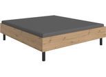 Bett WIMEX "Easy, große Auswahl an Größen und Farben, auch in Komforthöhe", braun (artisan eiche, schwarz), H:46cm L:210cm, Betten, Bett, ohne Kopfteil, ideal unter Dachschrägen oder Fenster