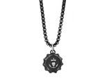 Kette mit Anhänger ADELIA´S "Herren Edelstahl Erbskette Halskette mit Anhänger unbekannt cm", schwarz, Halsketten, Herren, unbekannt, Edelstahl