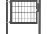 Zauneinzeltür ALBERTS "Flexo Plus", grau (anthrazit), B:100cm H:80cm, Stahl, Tore, Zauneinzeltür, verschiedene Abmessungen