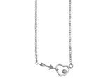 Kette mit Anhänger ADELIA´S "Damen Edelstahl Halskette mit Anhänger Herz unbekannt cm", silber (silber, herz), Halsketten, Damen, unbekannt, Edelstahl