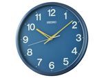 Wanduhr SEIKO, blau, Wanduhren, Ø 30,5cm, Wanduhr, Quarzuhr, Büro, Arbeitszimmer, Küche, Esszimmer, Wohnzimmer