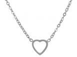 Kette mit Anhänger ADELIA´S "Damen Edelstahl Ankerkette Halskette mit Anhänger Herz", silber (silber, herz), Halsketten, Damen, unbekannt, Edelstahl