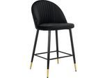 Bistrostuhl OTTO HOME "Embrosse", schwarz, B:48cm H:96cm T:55cm, Stoff, Stühle, Bistrostuhl, mit Sitz und Rücken gepolstert, in schönem Velourstoff, Sitzhöhe 65 cm