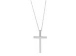 Kette mit Anhänger ADELIA´S "Unisex Edelstahl Halskette mit Anhänger Kreuz", silber (silber, kreuz), Halsketten, Damen, unbekannt, Edelstahl