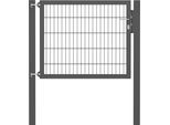 Zauneinzeltür ALBERTS "Flexo Plus", grau (anthrazit), B:125cm H:100cm, Stahl, Tore, Zauneinzeltür, verschiedene Abmessungen