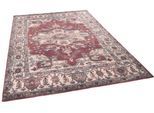 Teppich GINO FALCONE "Adara GF 121", rot, B:90cm H:3mm L:160cm, Polyester, Teppiche, Teppich, Flachgewebe, Orient-Optik, Vintage Design, waschbar