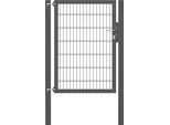 Zauneinzeltür ALBERTS "Flexo Plus", grau (anthrazit), B:100cm H:140cm, Stahl, Tore, Zauneinzeltür, verschiedene Abmessungen