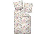 Bettwäsche JANINE "CARMEN S 55130 09 * 155X220,80x80", bunt (multicolor), B/L: 135cm x 200cm, 1 Stk., 1 Stk., Interlock-Jersey, B/L: 80cm x 80cm, Interlock-Jersey, Obermaterial: 100% Baumwolle, Bettwäsche, Bettwäsche, mit Reißverschluss