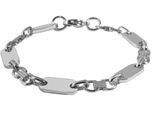 Armband ADELIA´S "Unisex Armband aus Edelstahl 21 cm", silber, Armbänder, Damen, 21cm, Edelstahl, Armband, Ein Geschenk, das Freude macht