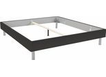 Bett WIMEX "Easy, große Auswahl an Größen und Farben, auch in Komforthöhe", grau (graphit, alufarben), H:38cm L:210cm, Betten, Bett, ohne Kopfteil, ideal unter Dachschrägen oder Fenster
