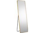 Ganzkörperspiegel SALESFEVER "Design Spiegel für stilvolle Einrichtung", gold, B:50cm H:160cm T:2cm, Aluminium, Spiegelglas, Spiegel, Ganzkörperspiegel, Eleganz in Gold - Rahmen inklusive