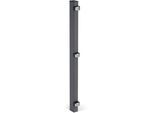 Zaunpfosten ALBERTS "60x40 mm für Doppelstabmattenzaun", grau (anthrazit), B:6cm H:87,5cm T:4cm, Stahl, Zaunpfosten, 87,5 cm, zur Befestigung mit Einschlag-Bodenhülse oder Pfostenträger