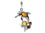 Kettenanhänger OSTSEE-SCHMUCK "Ostsee-Schmuck Anhänger Delphin Anhänger Delphin", weiß, Schmuckanhänger, Damen, 39x20mm, Silber 925 (Sterlingsilber), 2,6 g, Kettenanhänger