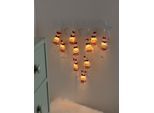 KONSTSMIDE LED-Lichterkette, bunt, Dioden 10 Stk. Flammen 10 Stk., Gesamtlänge 6,35m, Lichterketten, LED Dekolichterkette, mit An/Aus-Schalter, 10 warm weiße Dioden