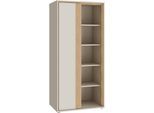 Mehrzweckregal FORTE, beige (mauvella eiche, kashmir beige), B:76,3cm H:164,9cm T:50,2cm, Holzwerkstoff, Regale, Mehrzweckregal, B/H/T 76,3/164,9/50,2