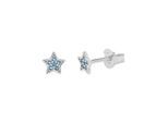 Paar Ohrstecker TOM TAILOR "Schmuck Geschenk Silber 925 Stern", silberfarben, blau, blau, Ohrringe, Jungen, Silber 925 (Sterlingsilber), mit Zirkonia (synth.)