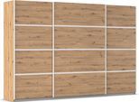 Kleiderschrank RAUCH "Schwebetürenschrank Garderobe Schrank TOP ANGEBOT Avola", braun (eiche artisan, leisten weiß), B:315cm H:210cm T:62cm, Holzwerkstoff, Schränke, Kleiderschrank, mit eleganten Zierleisten in Chrom, Schwarz oder Weiß MADE IN GERMANY