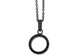 Kette mit Anhänger ADELIA´S "Damen Edelstahl Ankerkette Halskette mit Anhänger Anker", schwarz, Halsketten, Damen, unbekannt, Edelstahl