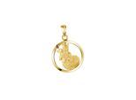 Kettenanhänger VIVANCE "925/- Sterling Silber vergoldet Wassermann Monatsstein", gold (gelb), Schmuckanhänger, Damen, one-size, Silber 925 (Sterlingsilber), 1,1 g, Kettenanhänger