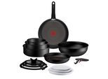 Pfannen-Set TEFAL "Ingenio Excellence Fusion", schwarz, Pfannen, Pfannen-Set, abnehmbarer Ingenio-Griff, Thermo-Signal, stapelbar, Induktion
