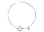Armband ADELIA´S "Damen Armband – Herz aus 925 Silber mit Zirkonia 17 cm", silber, Armbänder, Damen, 17cm, Silber 925 (Sterlingsilber), Armband, Perfekt zum Verschenken an besondere Menschen