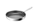 Bratpfanne TEFAL "Master Mesh", silber (edelstahl), B:29,8cm H:8,9cm L:49,1cm Ø:28cm, Pfannen, Bratpfanne, HybridMesh-Technologie, mineralische Oberfläche, induktionsgeeignet